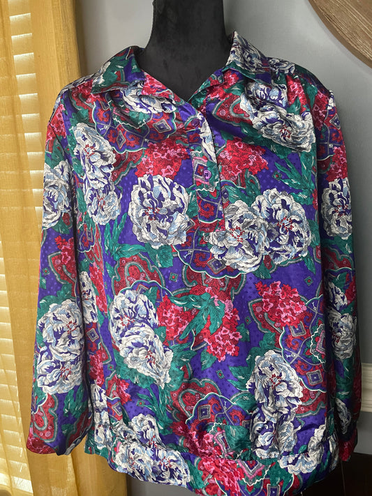 Vintage flower print blouse