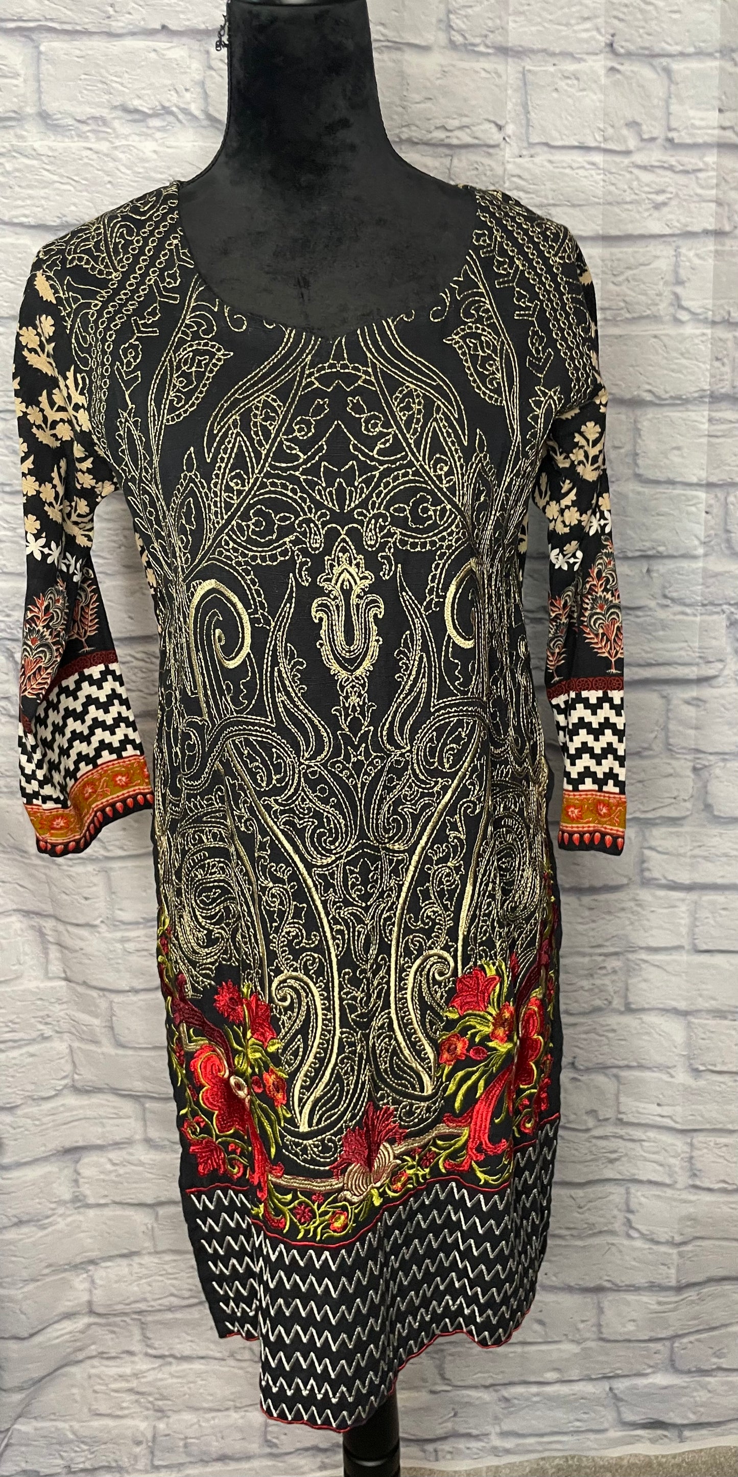 Multi Print Tunic with Double side splits