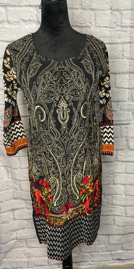 Multi Print Tunic with Double side splits