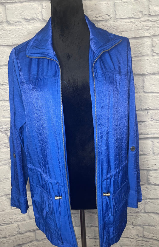 Vintage Southern Lady Blue Metallic Jacket