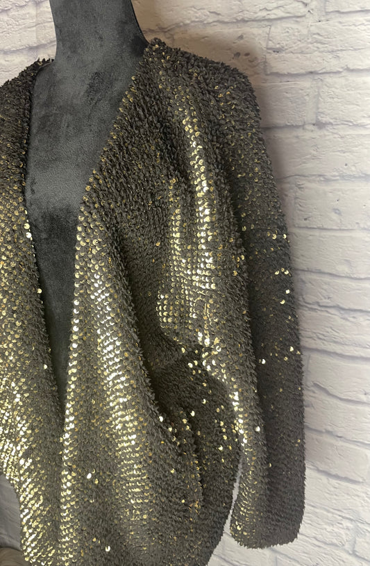 Express Black/Gold Sequin Cardigan