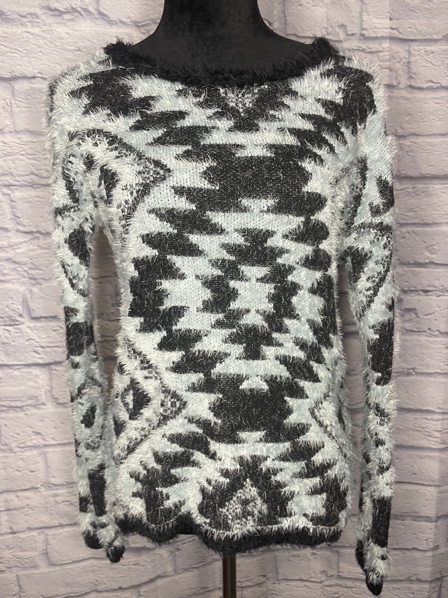 Arctic/Black Aztec Print Sweater