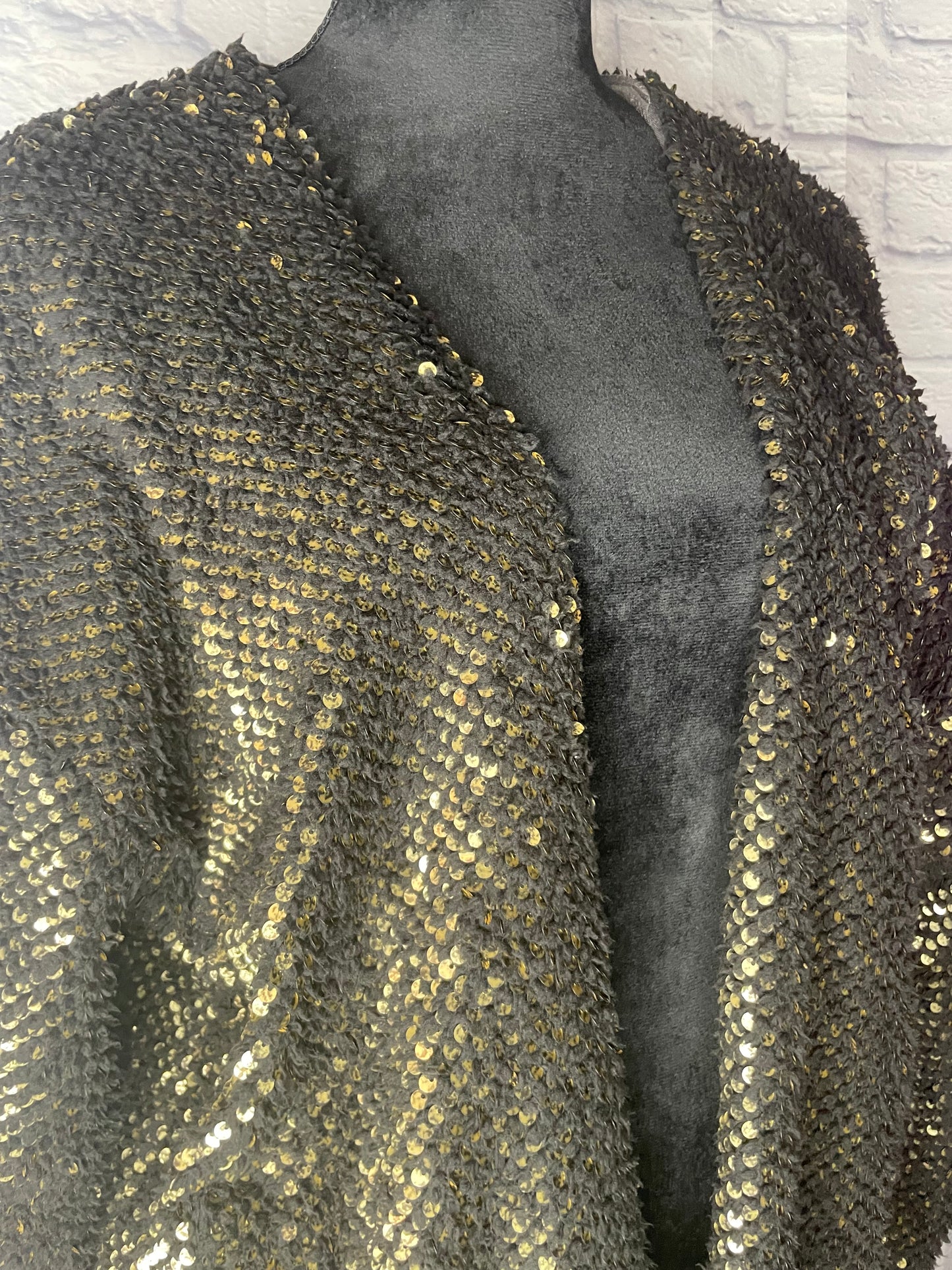 Express Black/Gold Sequin Cardigan