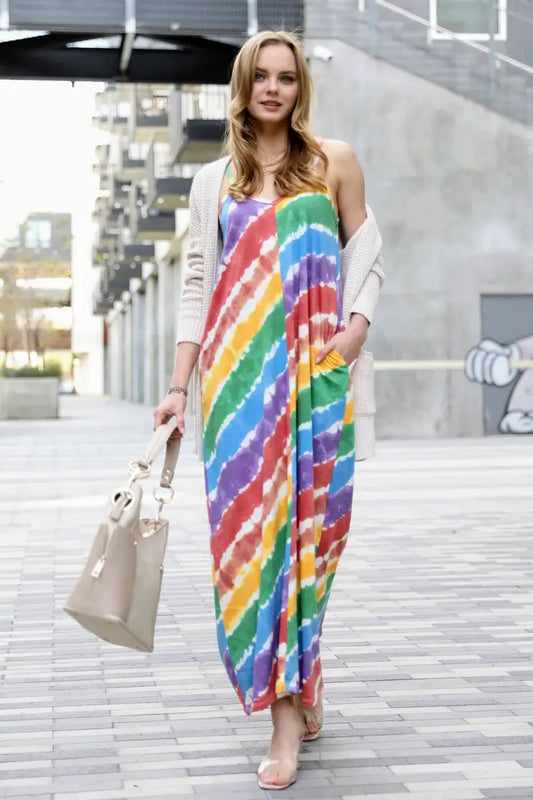 Rainbow Cami Maxi Dress