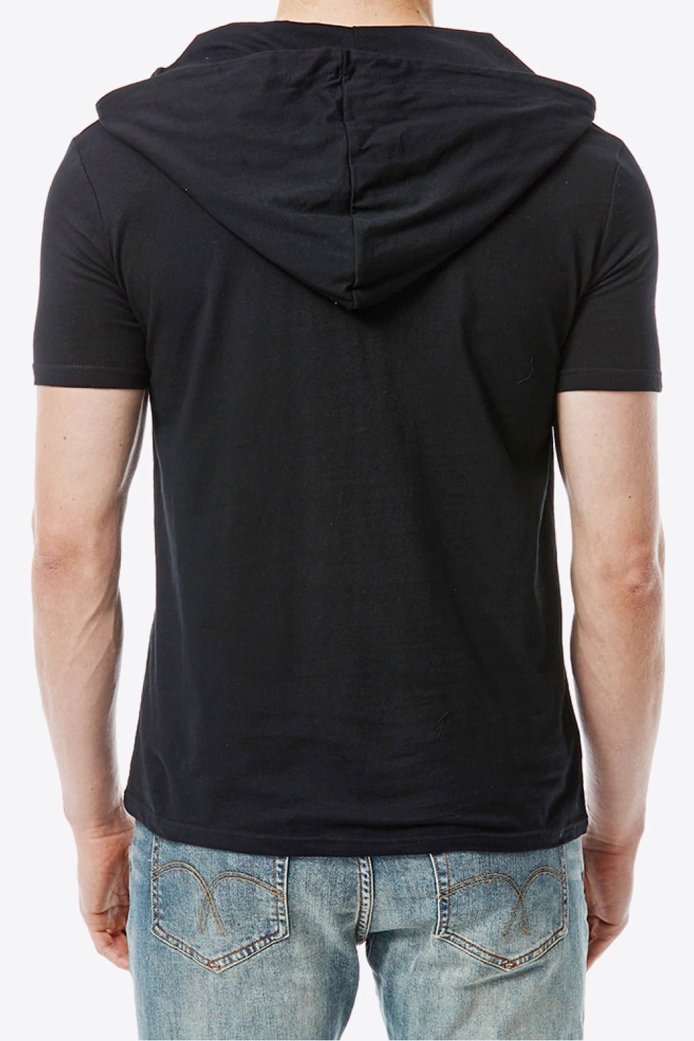 Lace-Up Short Sleeve Hoodie