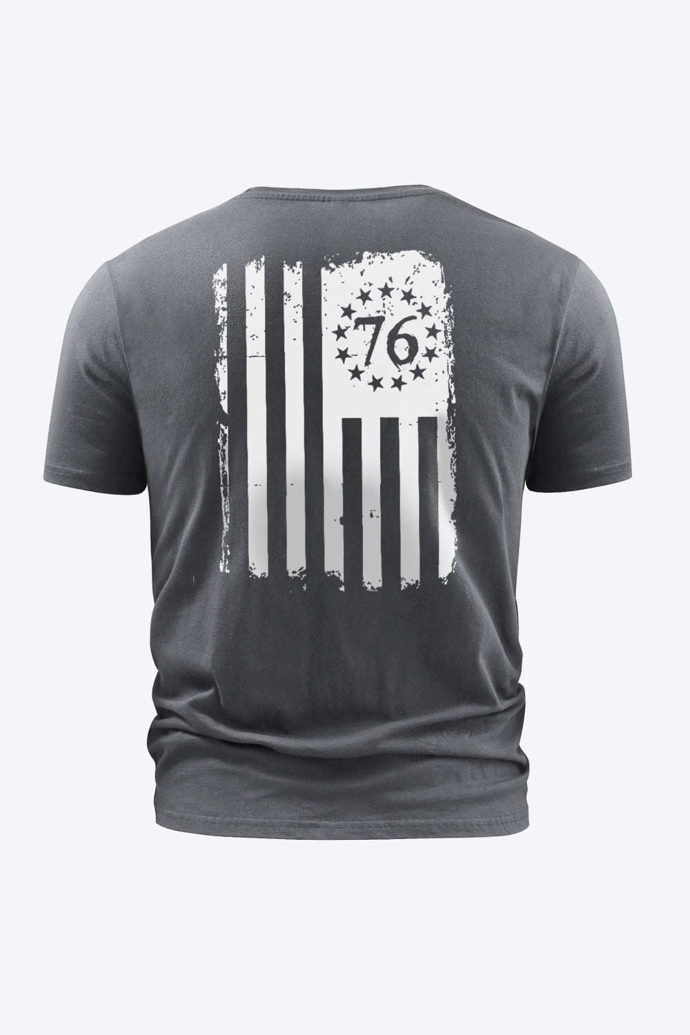 US Flag Graphic Round Neck Tee