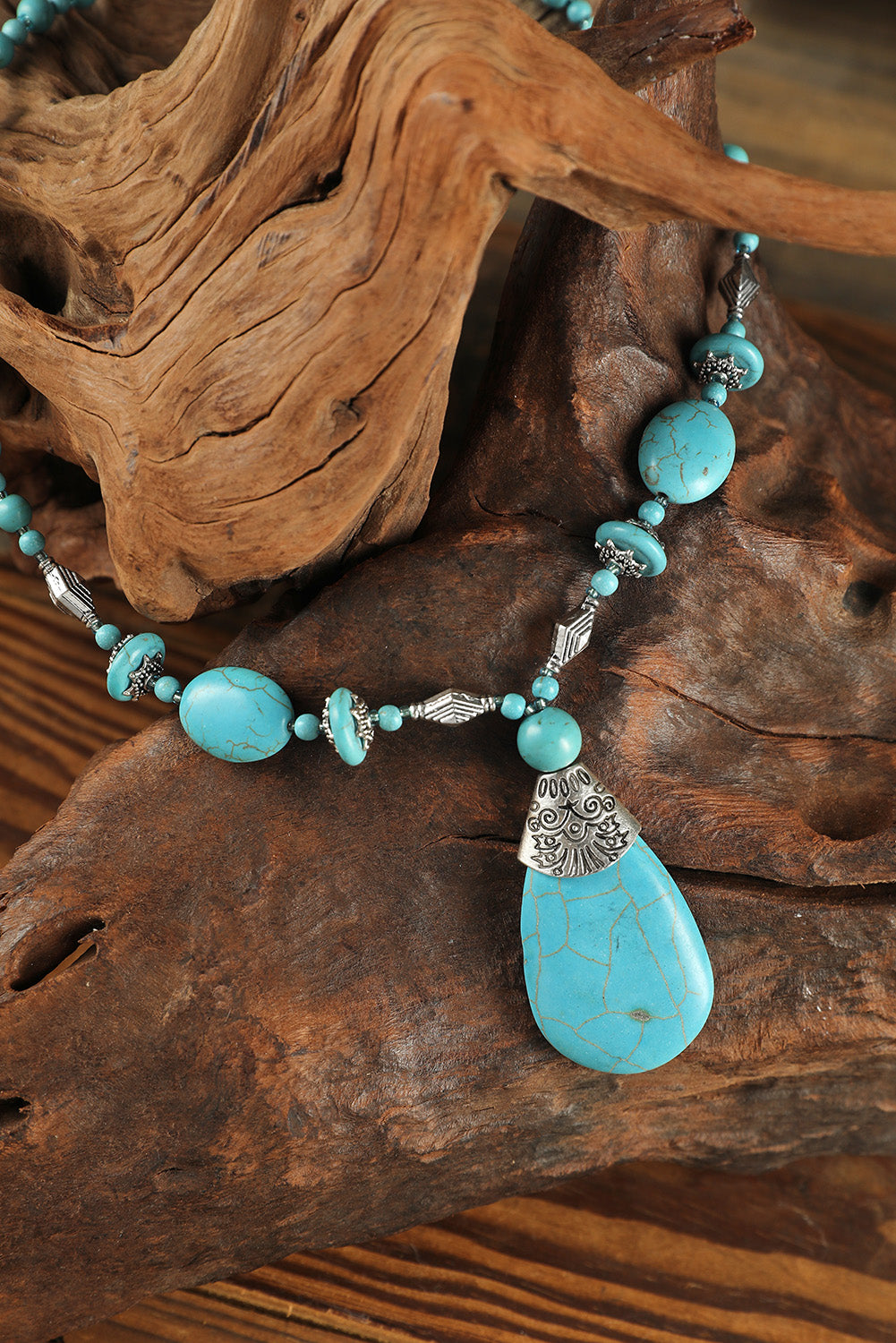 Turquoise Necklace, Earrings, and Ring Set