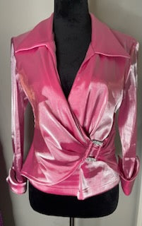 1980s Scarlet Formal Top