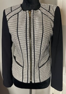 Calvin Klein Tweed Striped Blazer