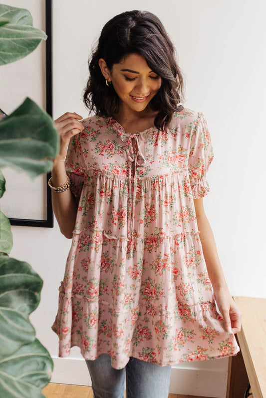 Smooth Sailing Top in Pink