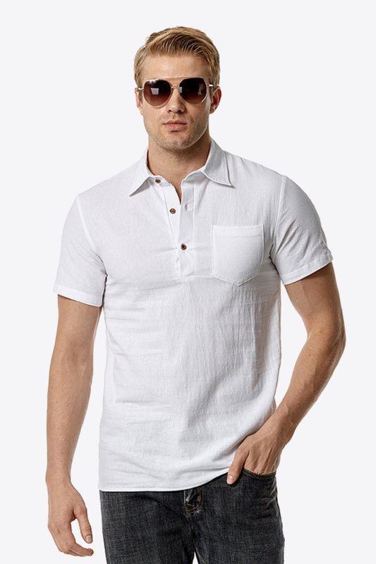 Short Sleeve Polo Shirt with Pocket