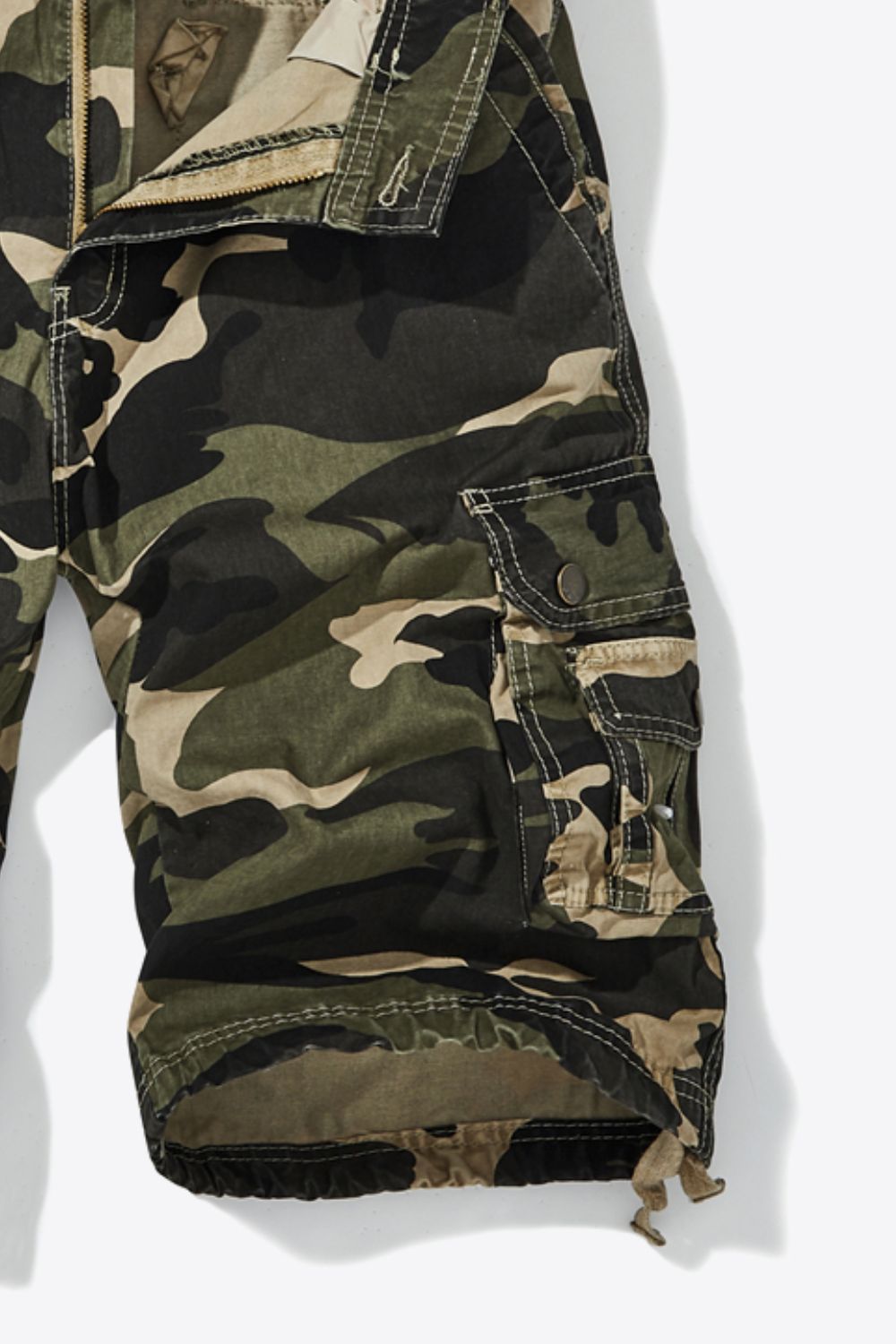 Camouflage Belted Cargo Shorts
