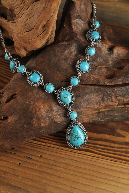 West Turquoise Alloy Necklace