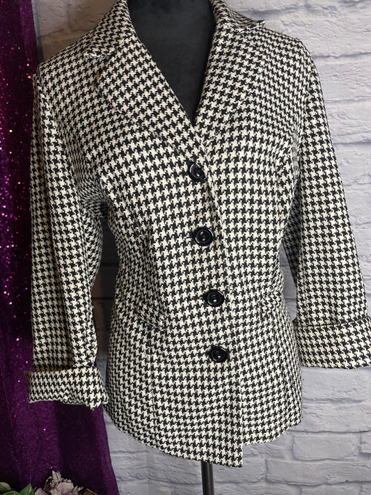 Black/White Houndstooth Blazer