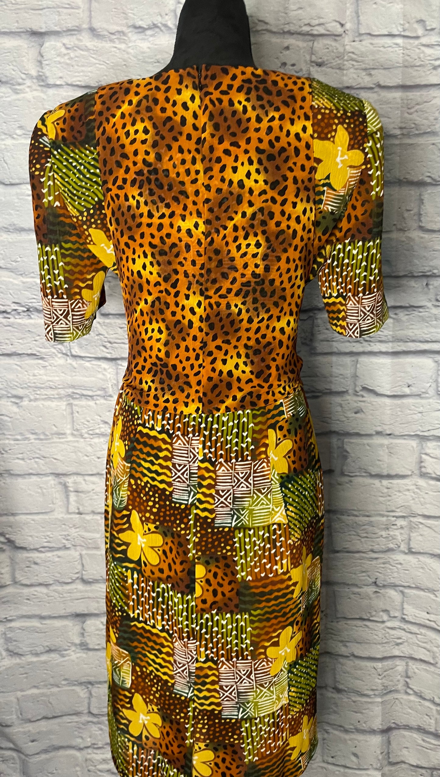 Vintage Leslie Faye Print Dress