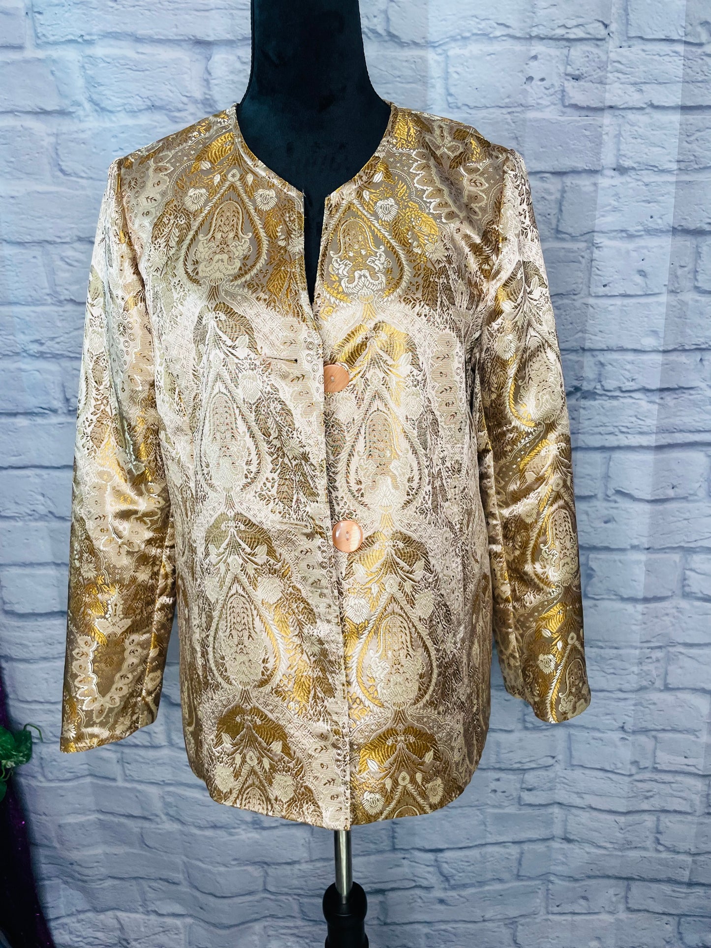 Vintage Sag Harbor Gold Tapestry Blazer