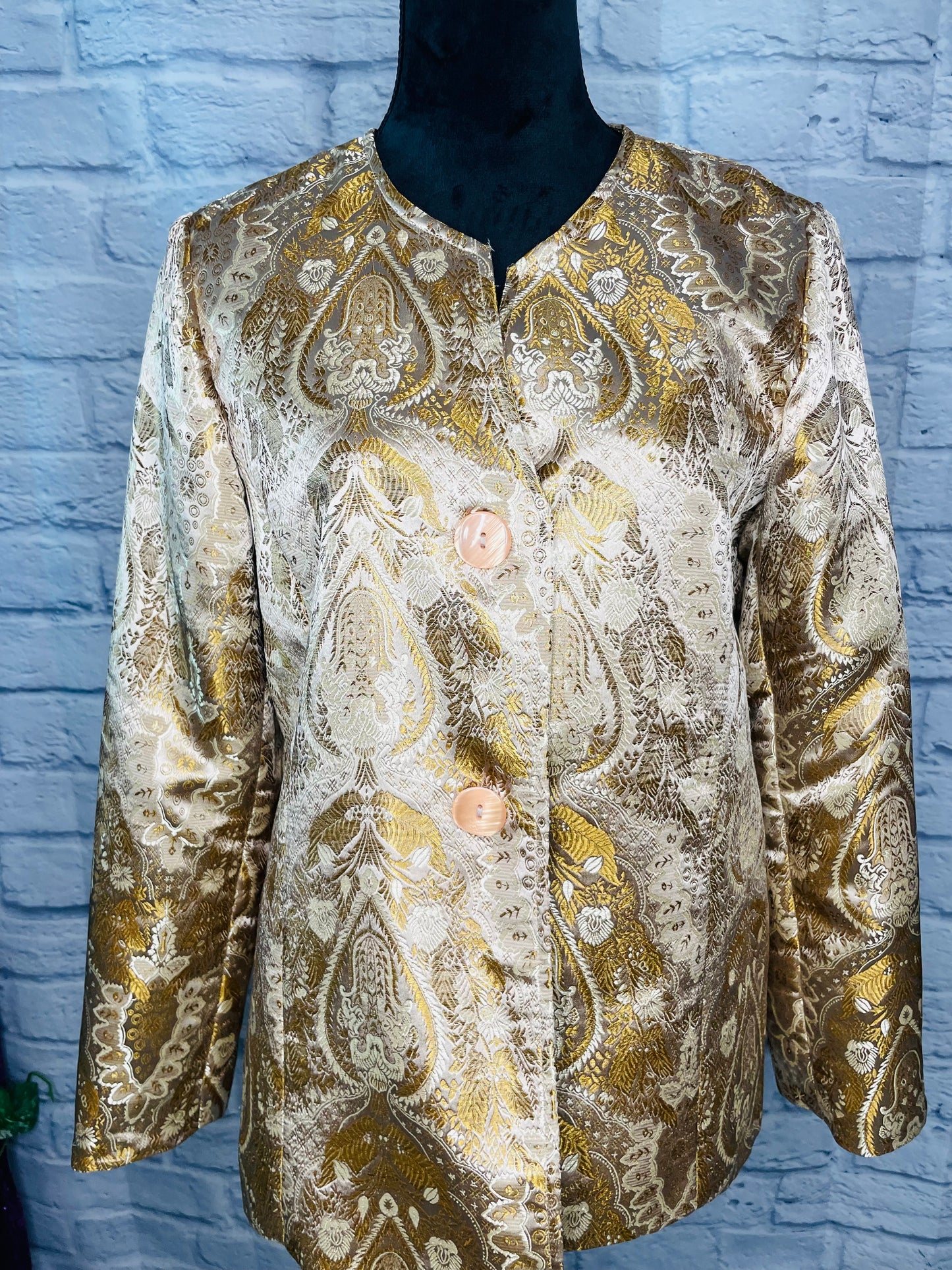 Vintage Sag Harbor Gold Tapestry Blazer