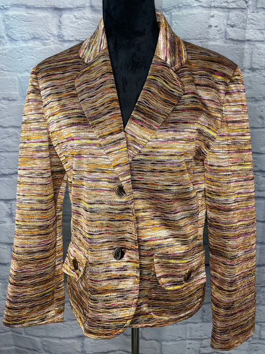 Joni B. Gold Multi-Striped Blazer