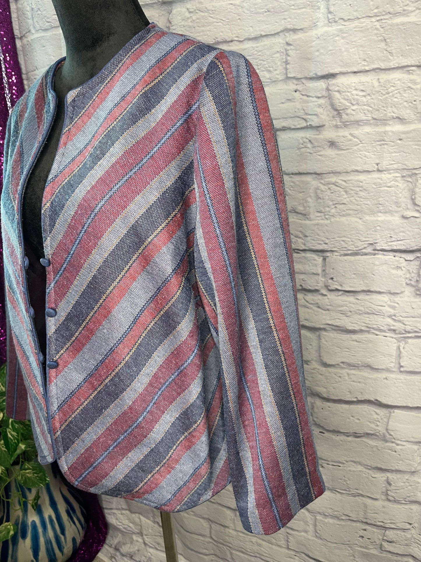 Vintage Henry Lee Striped Blazer