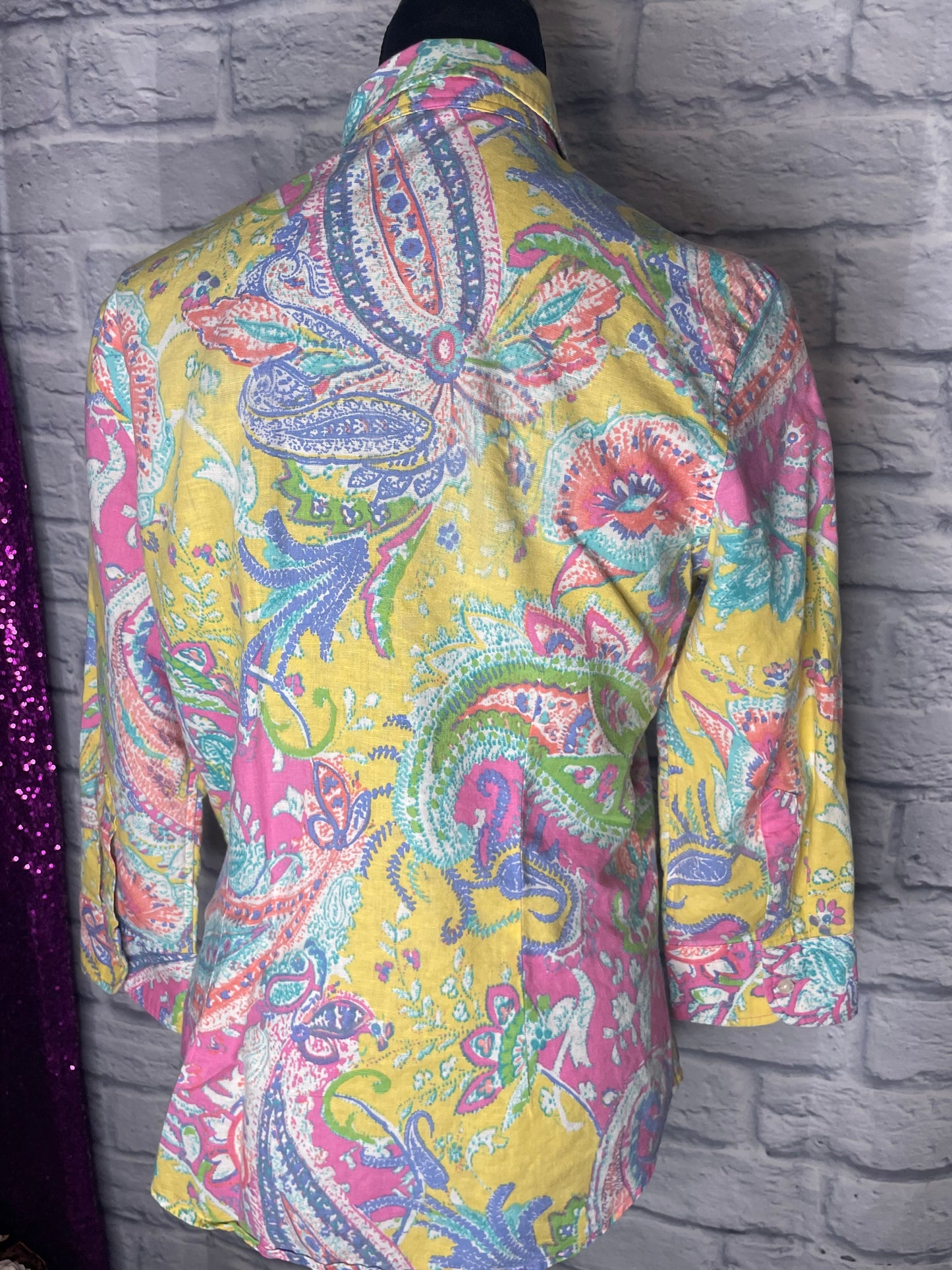 Chaps Ralph Lauren Multi-Colored Paisley Blouse