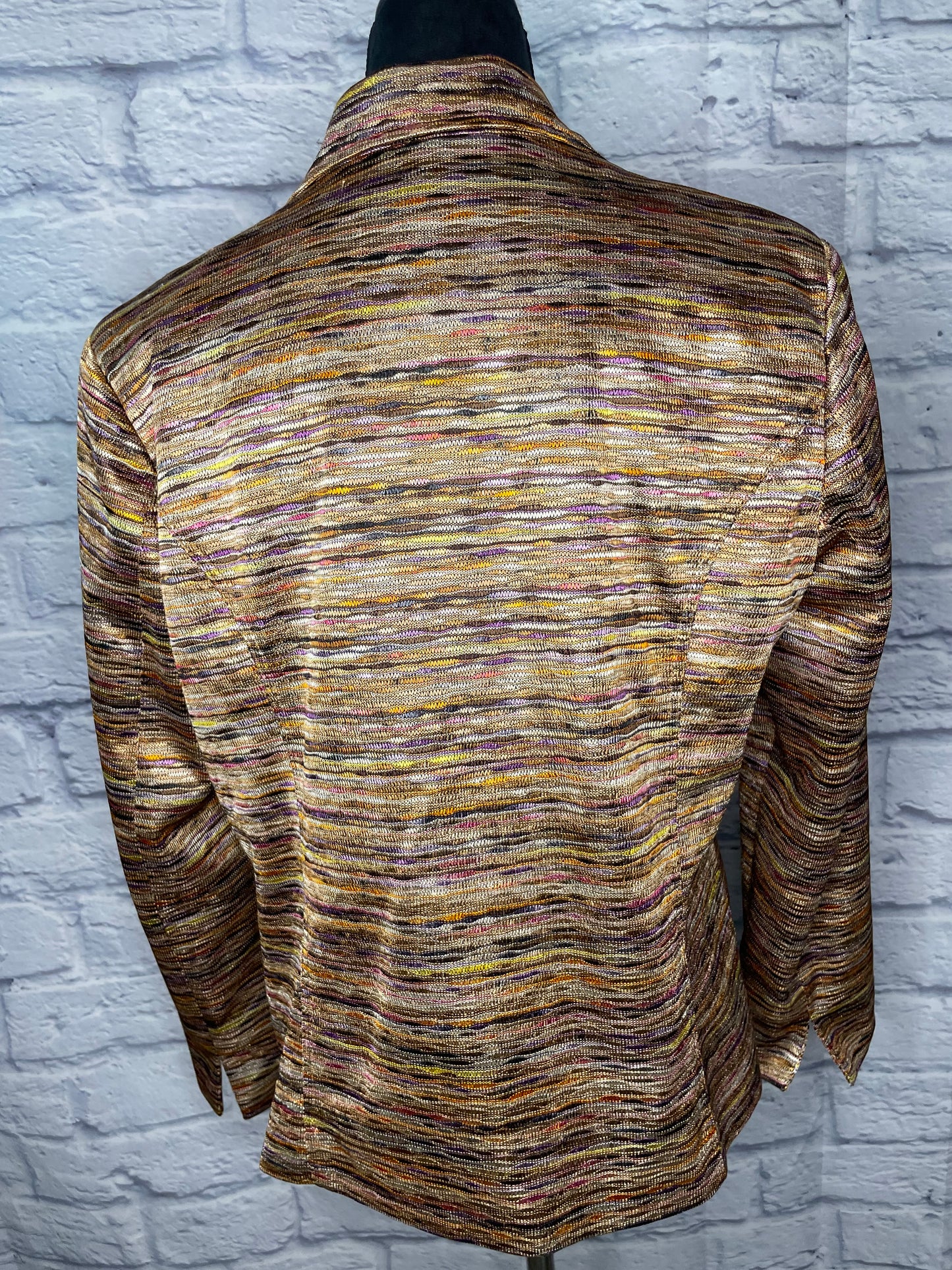 Joni B. Gold Multi-Striped Blazer