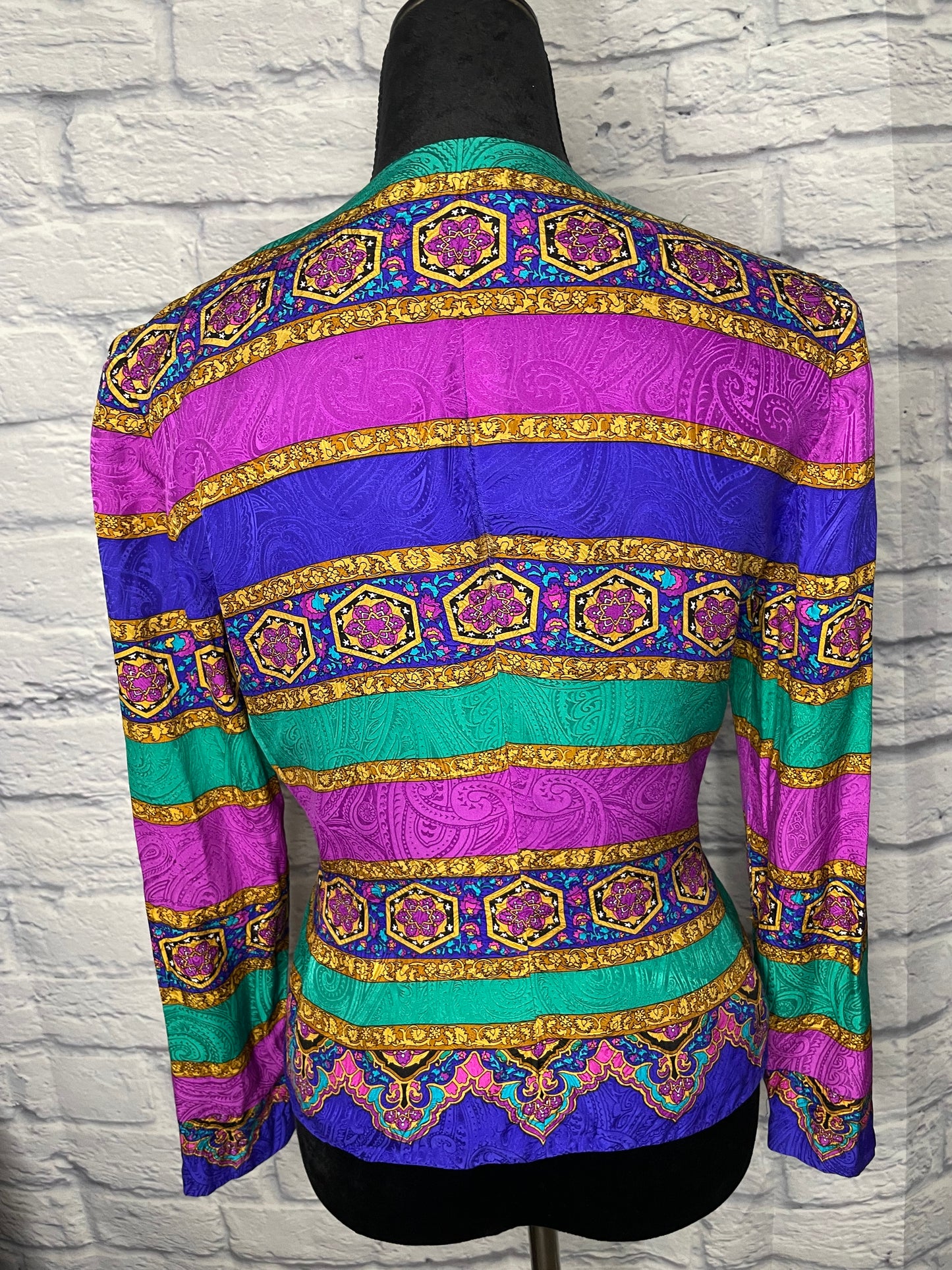 Vintage  1980s Adrianna Papell Print Blazer