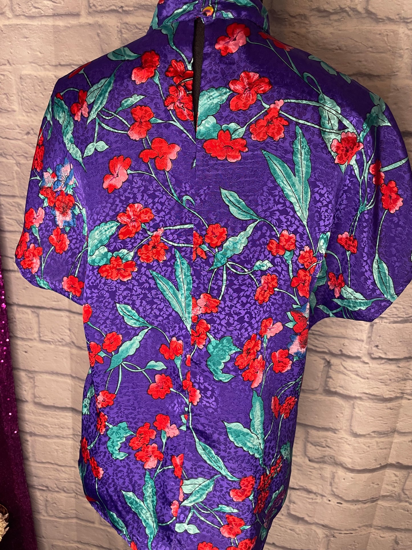 Distinction Purple Floral Blouse