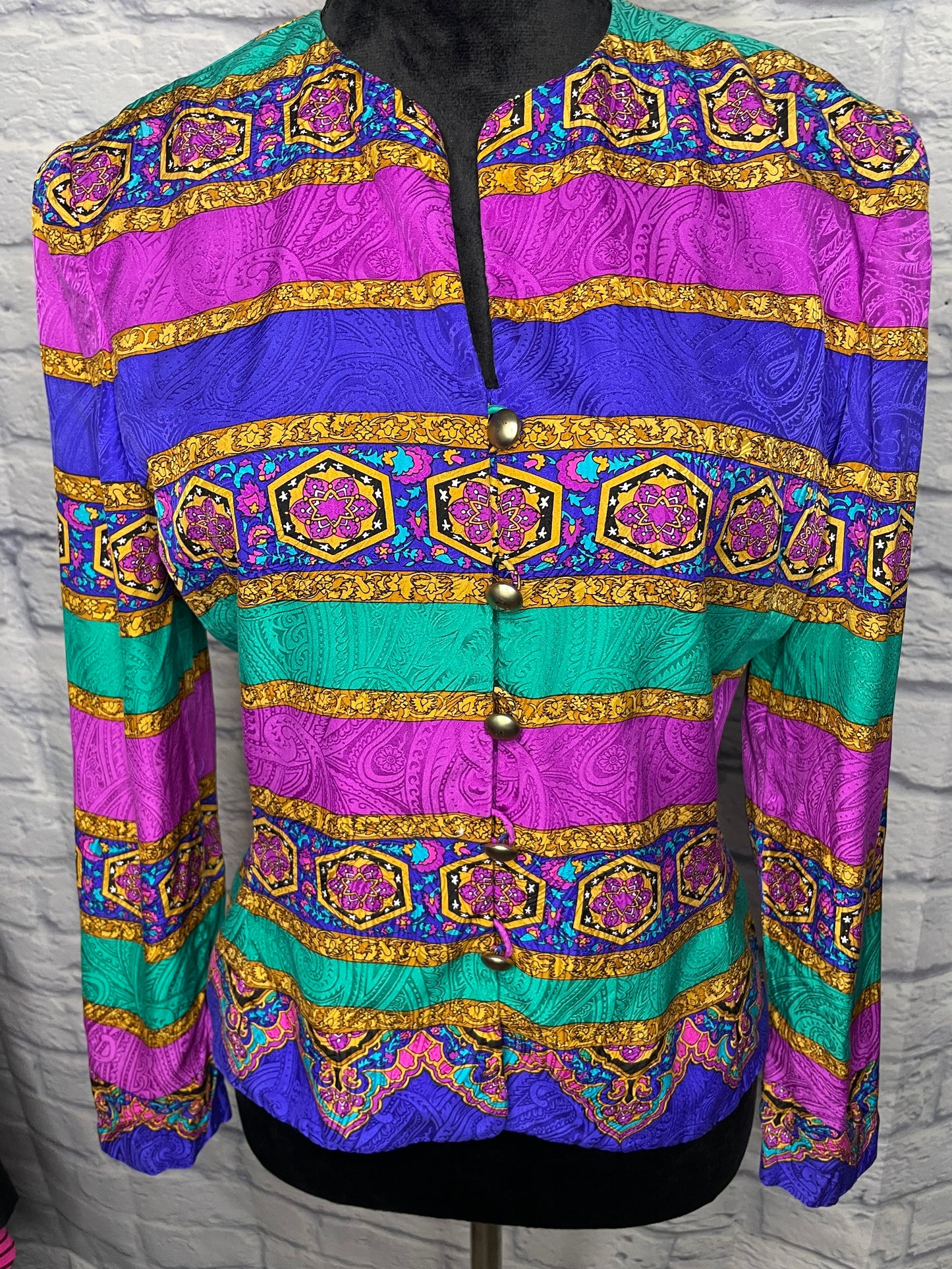 Vintage  1980s Adrianna Papell Print Blazer